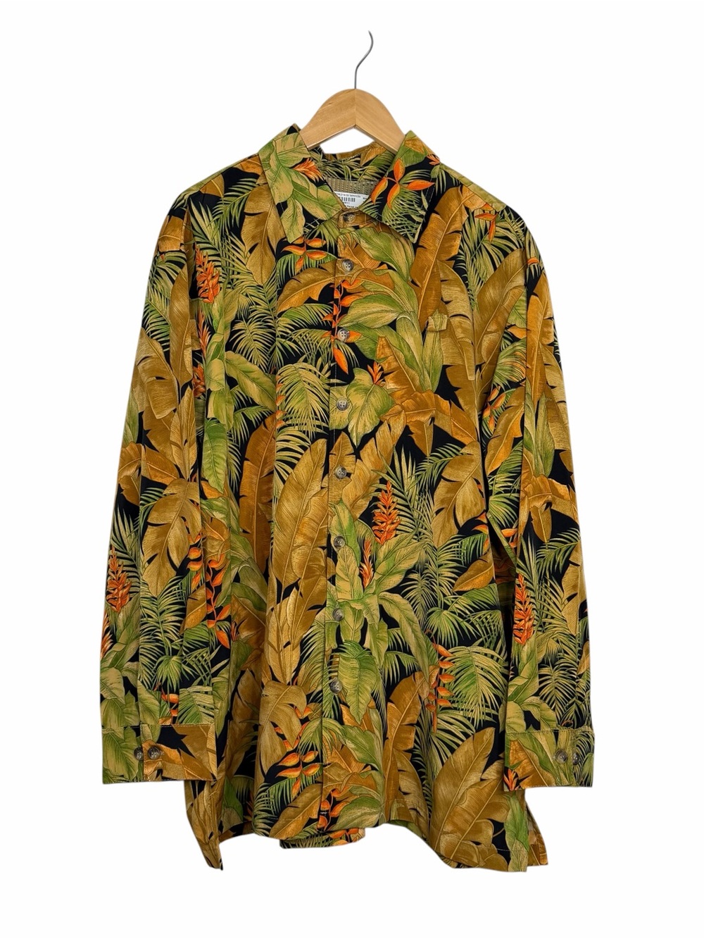 DISNEY Polynesian Resort Cast Member Uniform Shirt Hawaiian Floral Men's XL